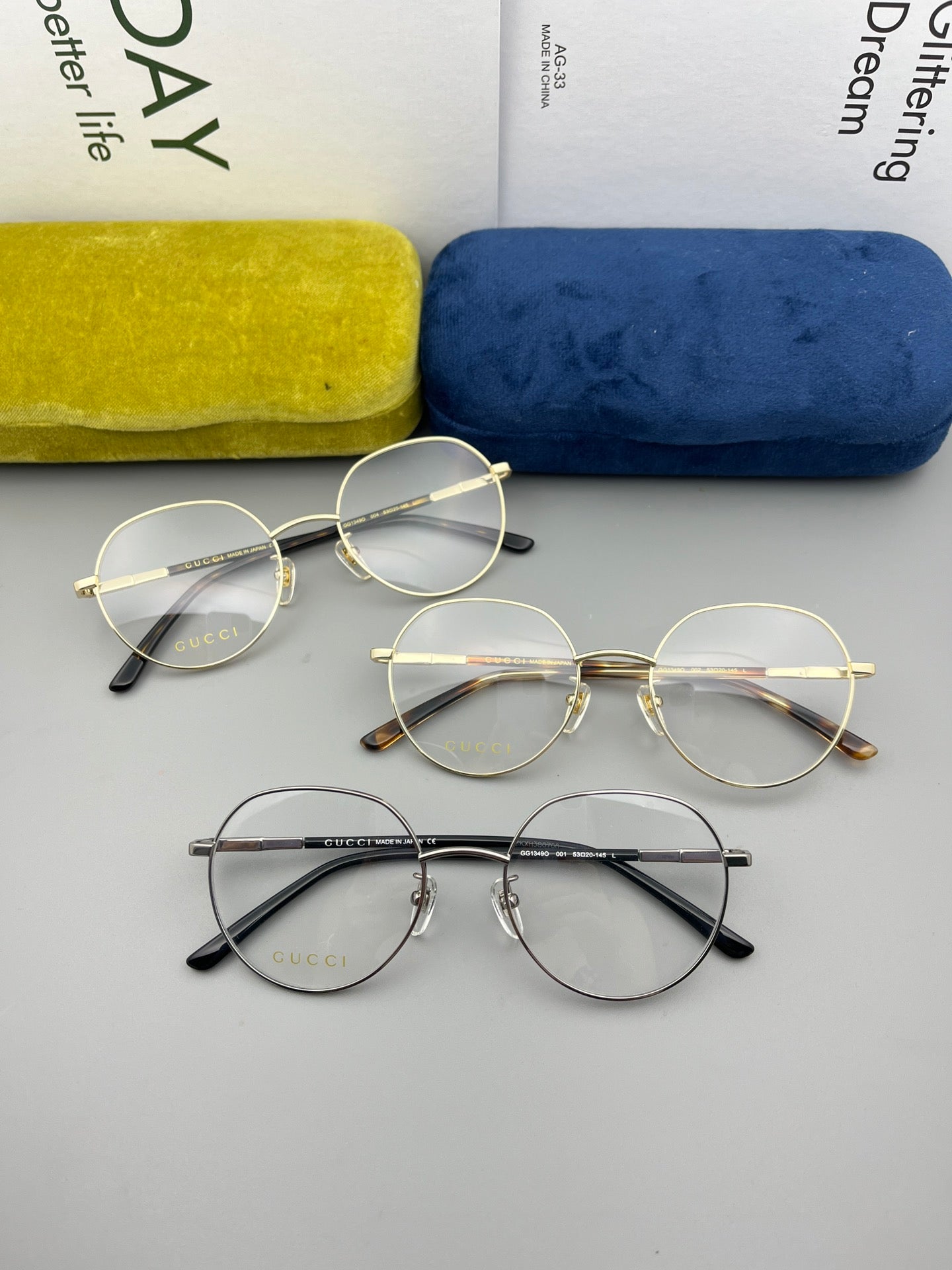 GG1349O Inspired Round Metal Optical Glasses – Lightweight Irregular Frame