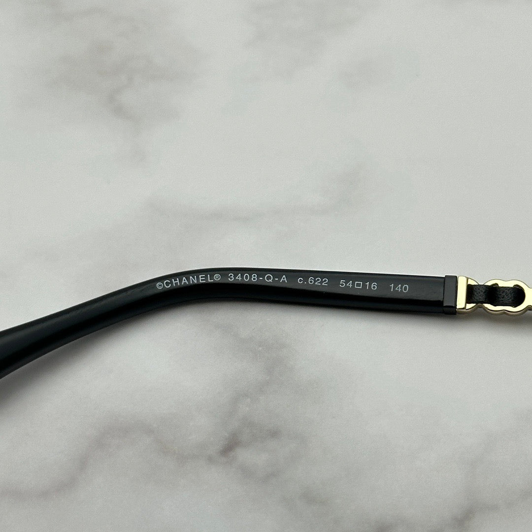 Inspired Chanel CH3408 – Woven Leather-Detail Eyeglasses (1:1 Mirror Quality)