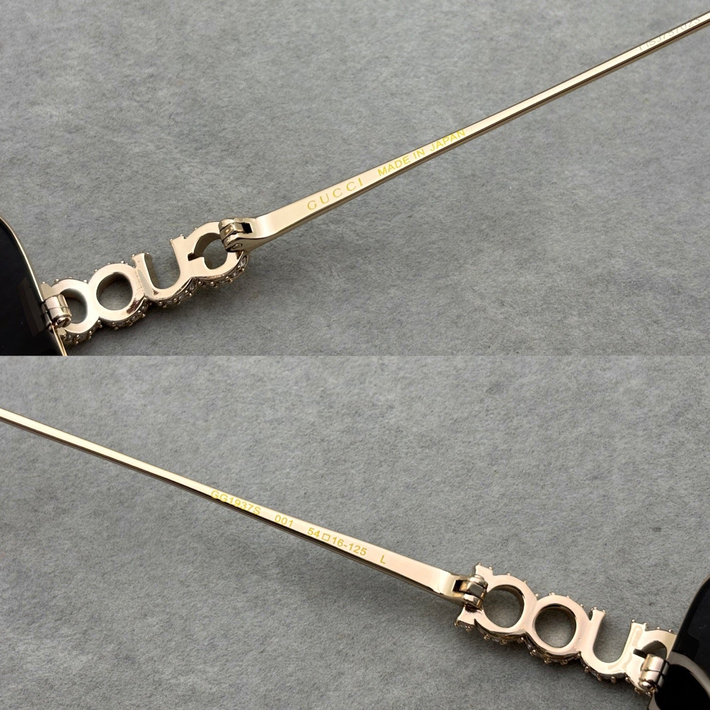 Inspired Gucci GG1937S – Crystal Logo Square Sunglasses (1:1 Mirror Quality)