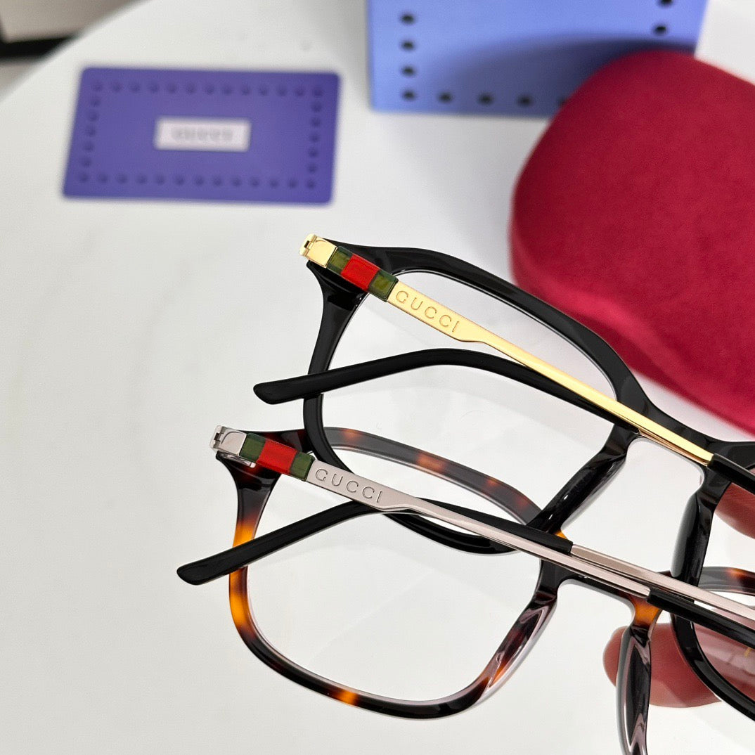 Gucci Inspired GG1891O Optical Glasses – Rectangular Acetate–Metal Frame