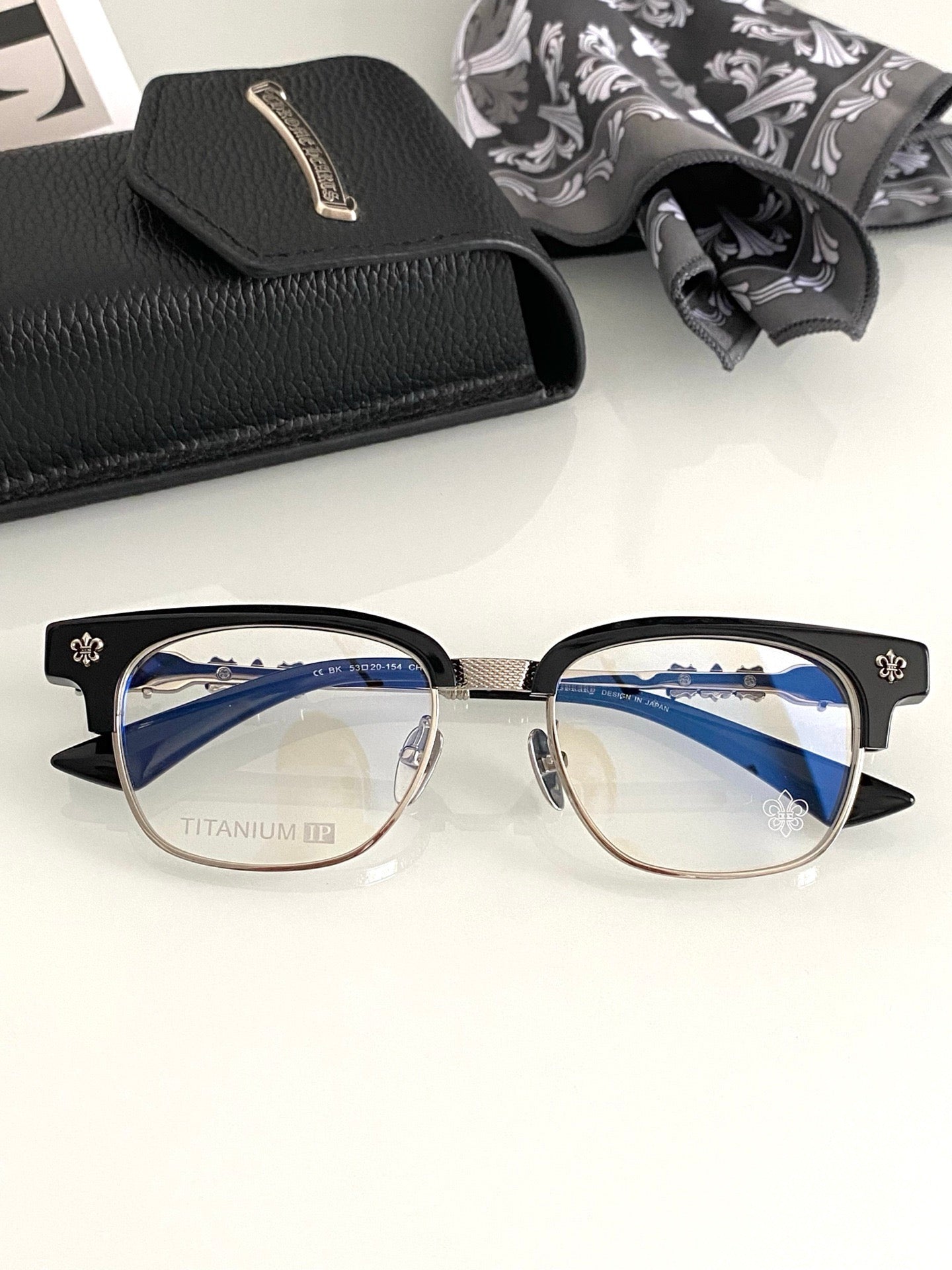 Inspired Chrome Hearts CH8224 – Bold Browline Optical Eyeglasses (1:1 Mirror Quality)