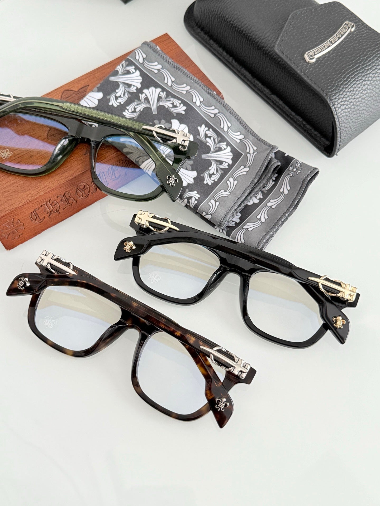 Inspired Chrome Hearts CH8251 – Handcrafted Acetate Square Optical Eyeglasses (1:1 Mirror Quality)