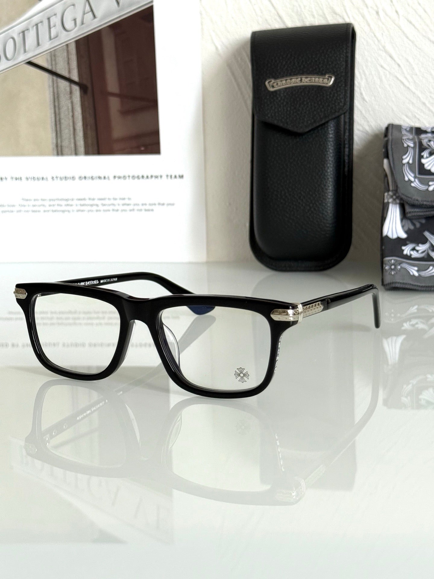 Inspired Chrome Hearts LITTLE DINGER – Square Acetate Eyeglasses (1:1 Mirror Quality)