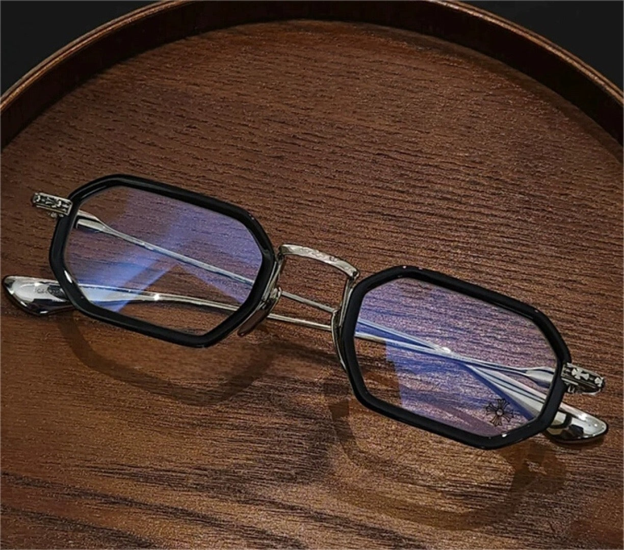 Inspired Chrome Hearts STYLIDA – Octagonal Metal Sunglasses with Zeiss Lenses (1:1 Mirror Quality)
