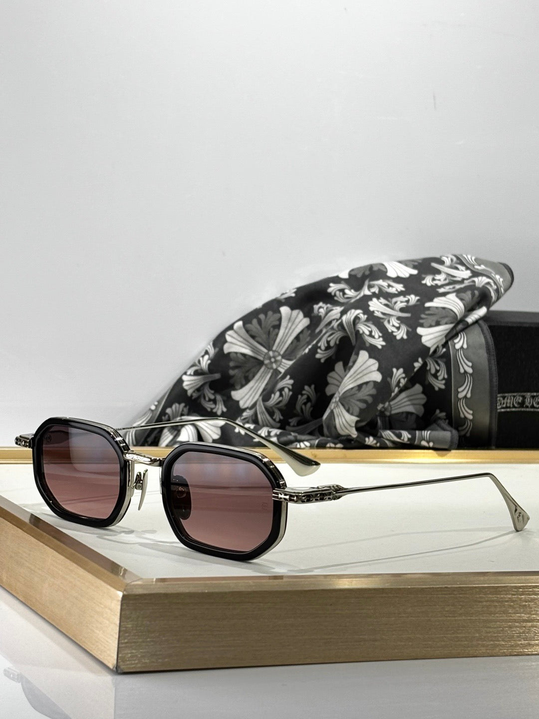 Inspired Chrome Hearts STYLIDA – Octagonal Metal Sunglasses with Zeiss Lenses (1:1 Mirror Quality)