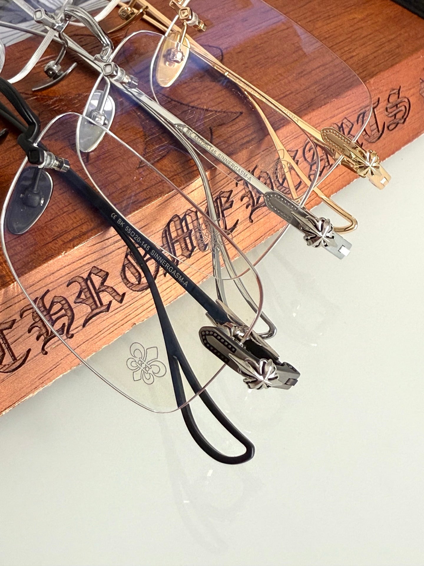 Inspired Chrome Hearts SINNERGASM – Rimless Luxury Eyeglasses (1:1 Mirror Quality)