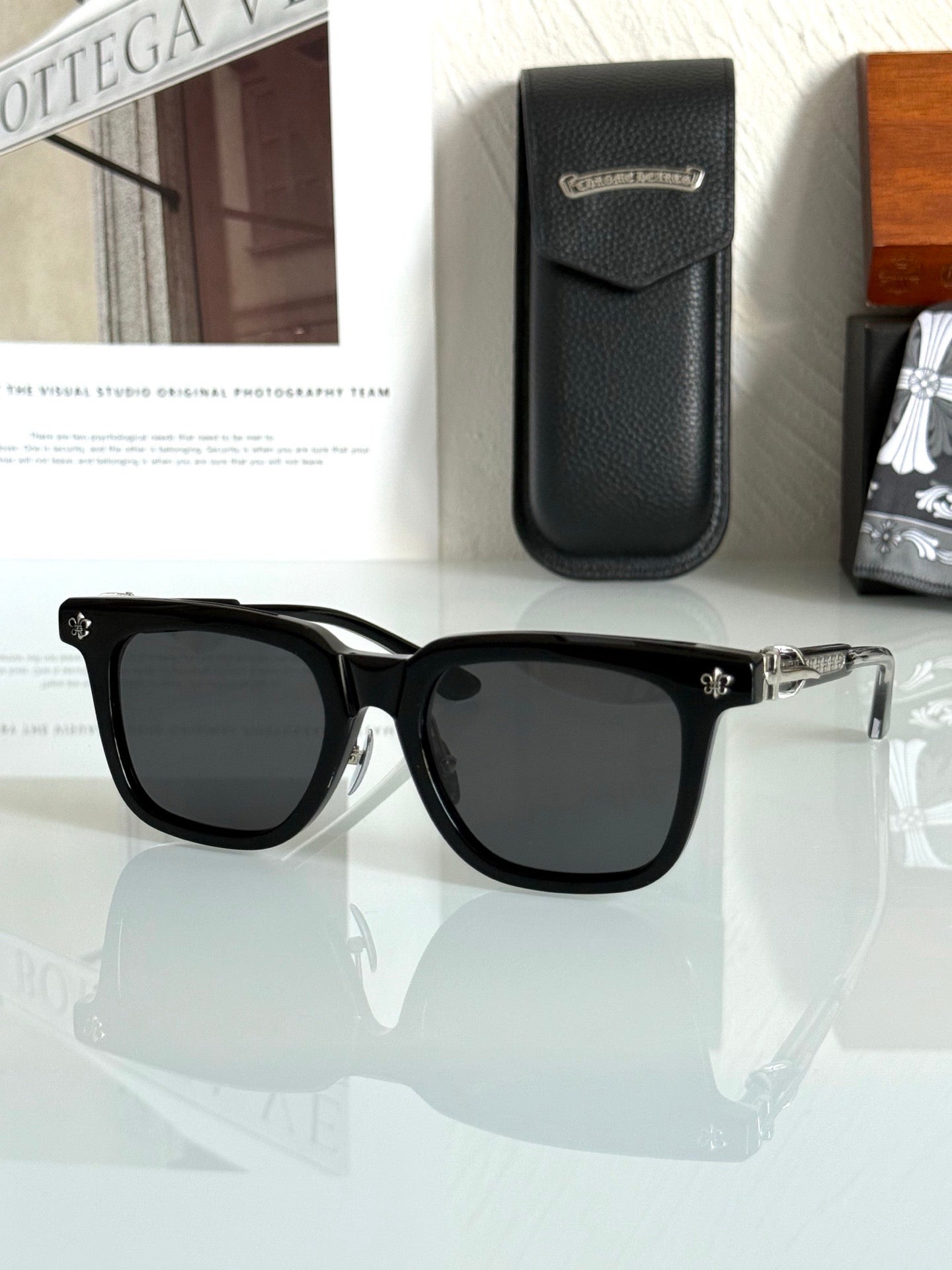 Inspired Chrome Hearts CH8127 – Thick Acetate Square Sunglasses (1:1 Mirror Quality)
