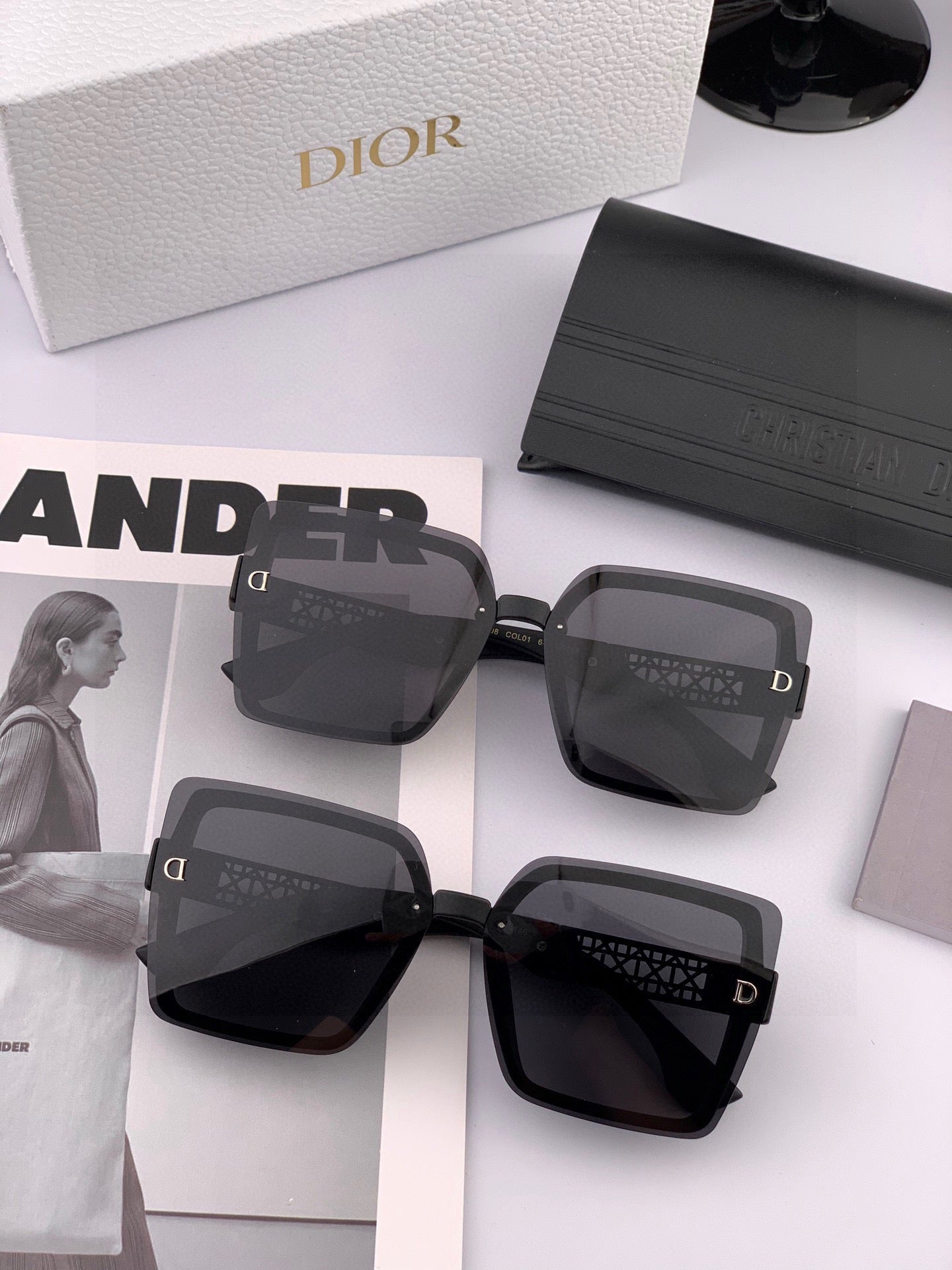 Inspired Dior CD1086 – Oversized Square Luxury Sunglasses (1:1 Mirror Quality)