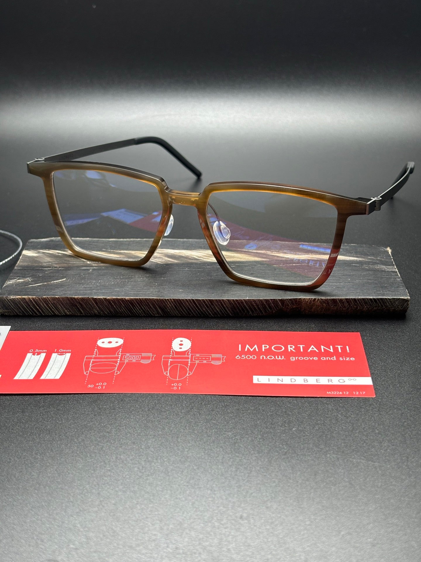 Inspired Lindberg 1844 – Buffalo Horn Rectangle Eyeglasses (1:1 Mirror Quality)
