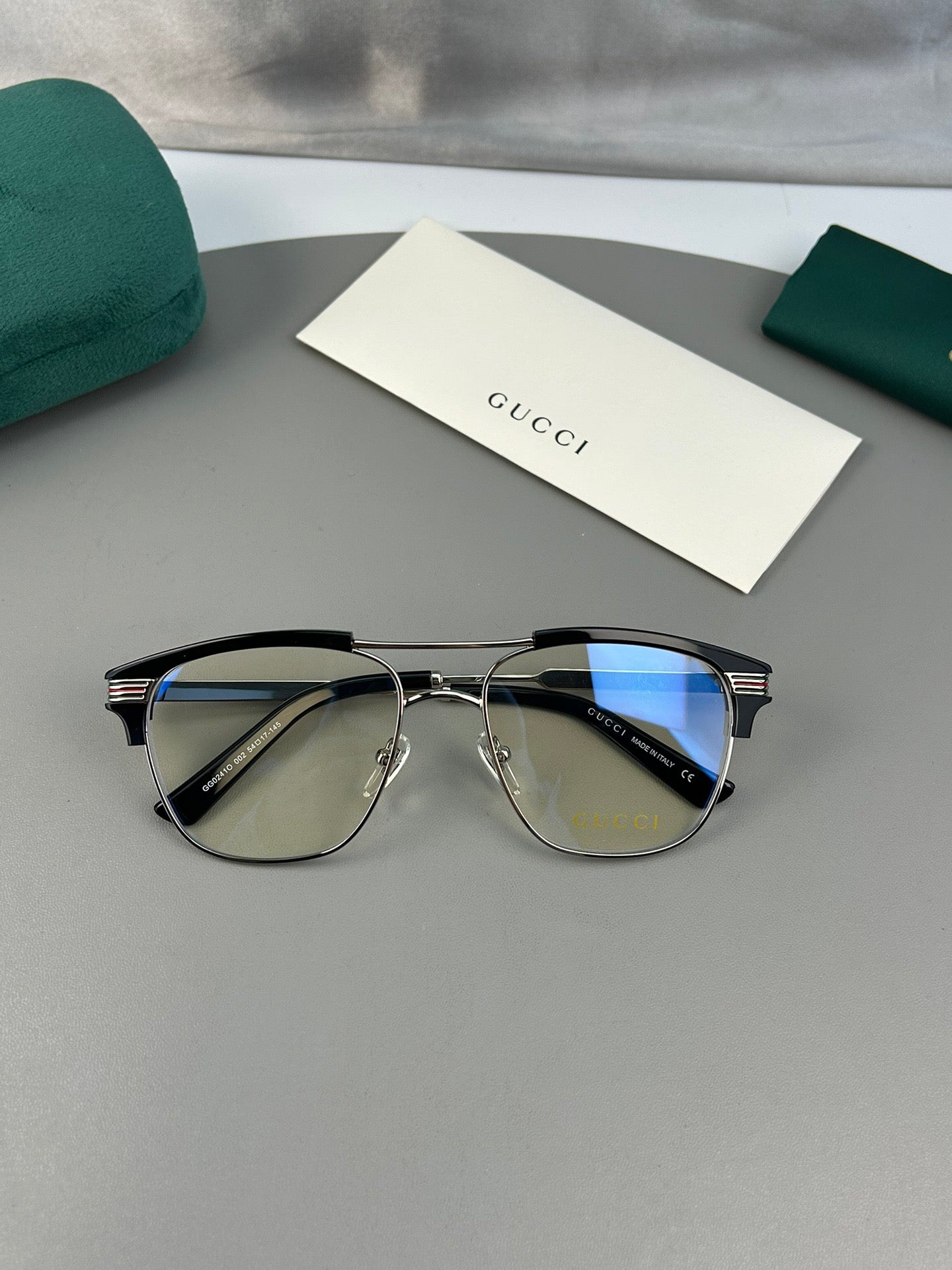 Inspired Gucci GG0241O Optical Eyeglasses – Classic Square Frame (1:1 mirror quality)