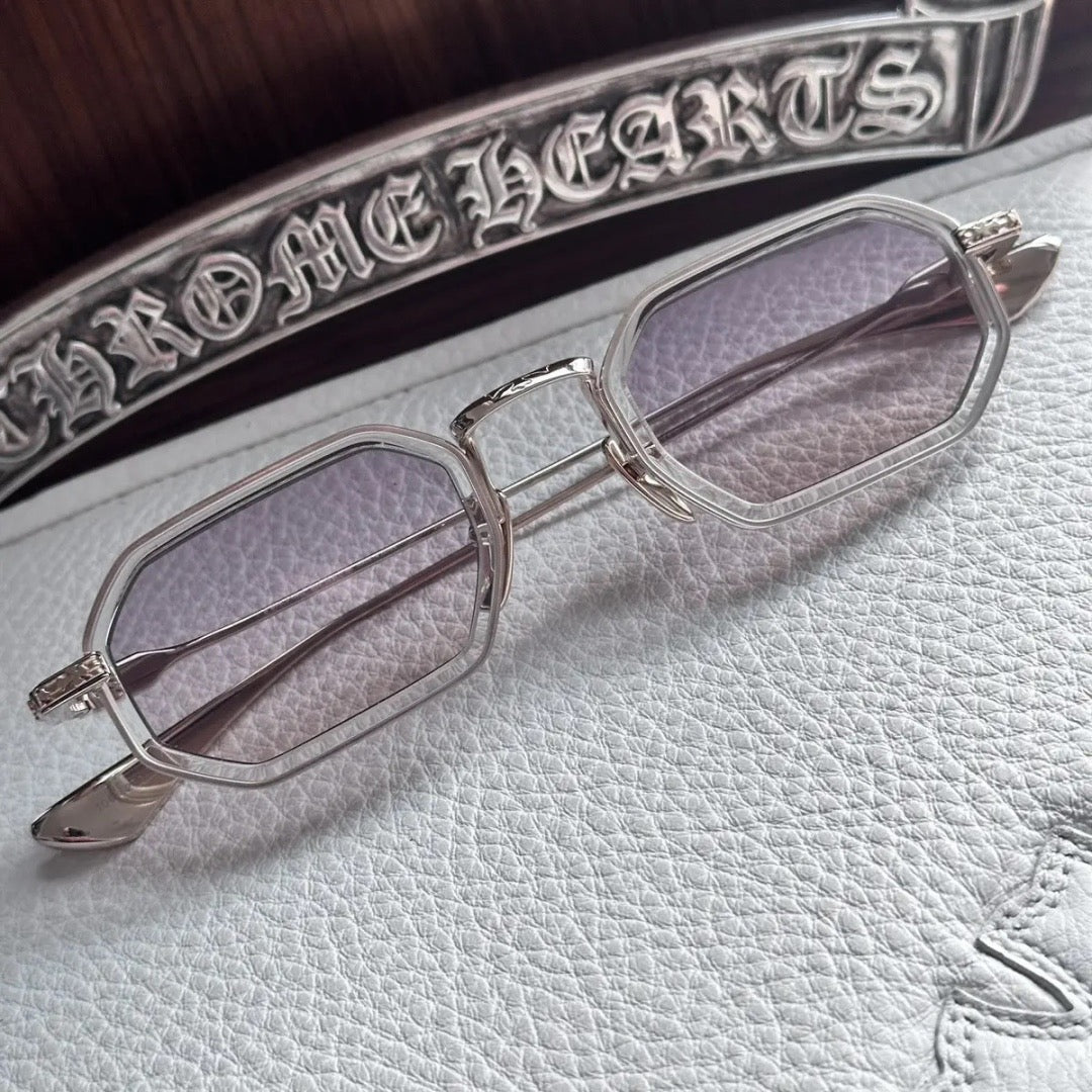 Inspired Chrome Hearts STYLIDA – Octagonal Metal Sunglasses with Zeiss Lenses (1:1 Mirror Quality)