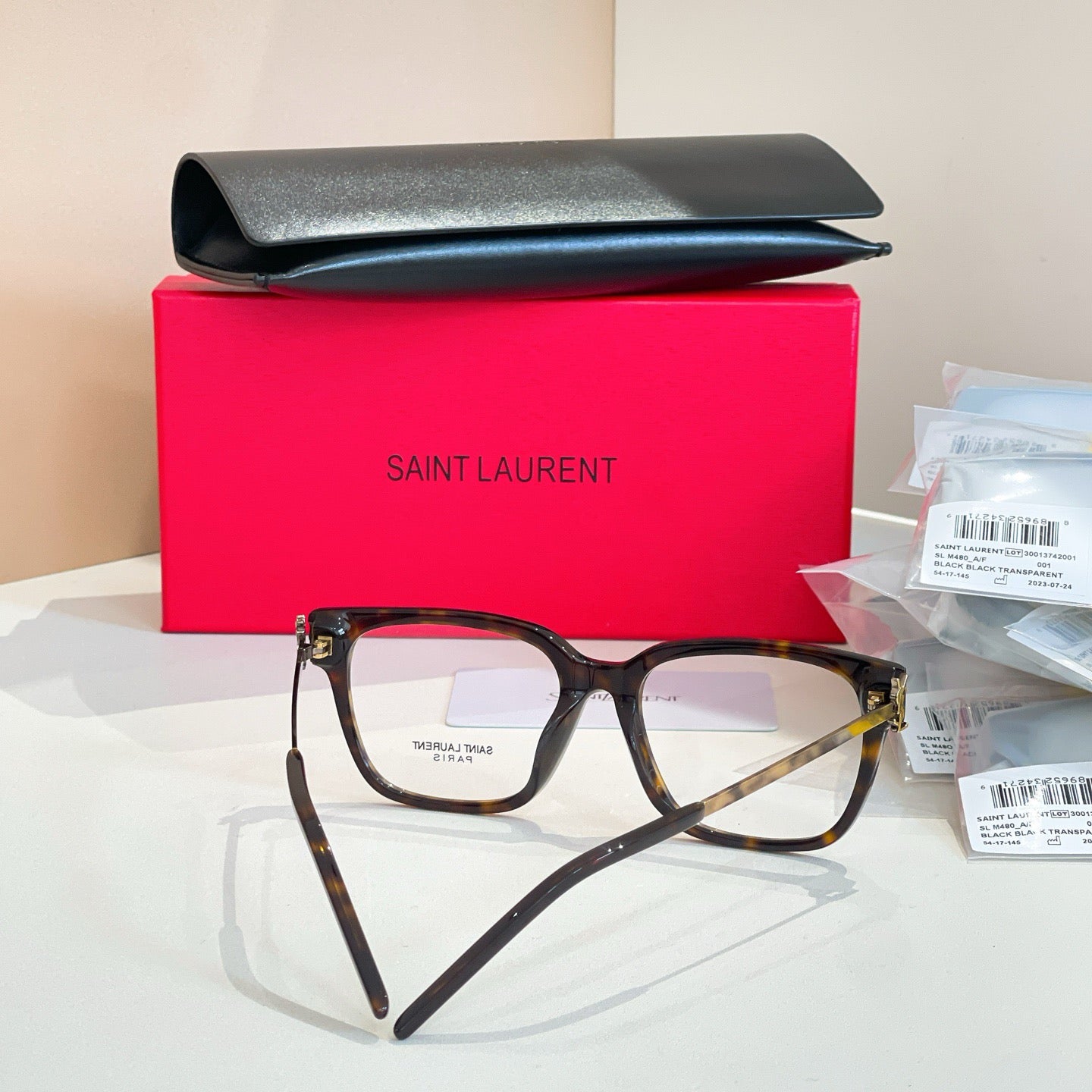 Inspired Saint Laurent SL M480-A/F – Refined Square Optical Eyeglasses (1:1 Mirror Quality)- Brown Tortoise