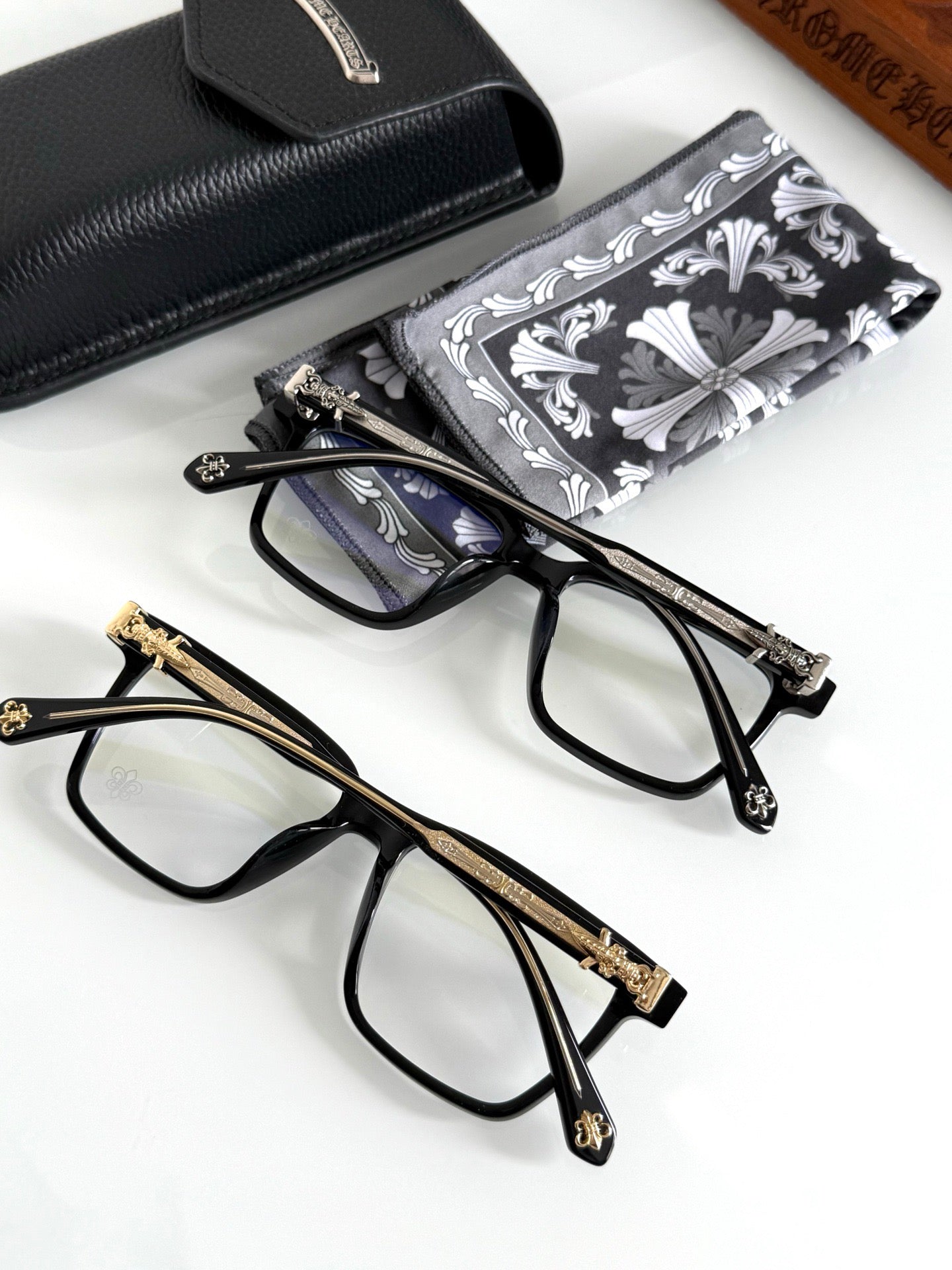 Inspired Chrome Hearts CH8299 – Gothic-Inspired Square Optical Eyeglasses (1:1 Mirror Quality)