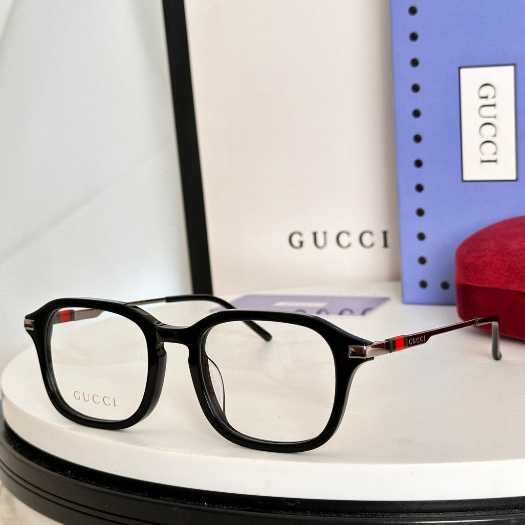 Gucci Inspired GG1891O Optical Glasses – Rectangular Acetate–Metal Frame