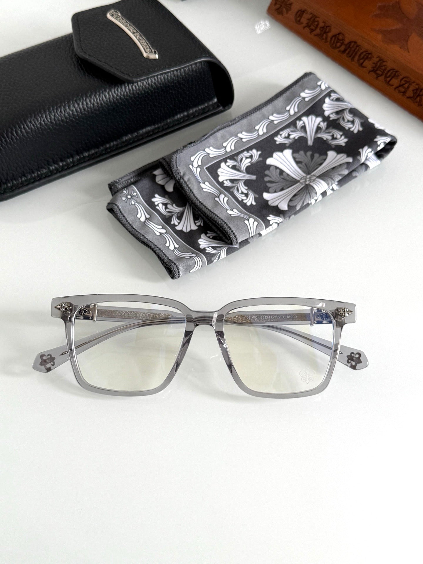 Inspired Chrome Hearts CH8299 – Gothic-Inspired Square Optical Eyeglasses (1:1 Mirror Quality)
