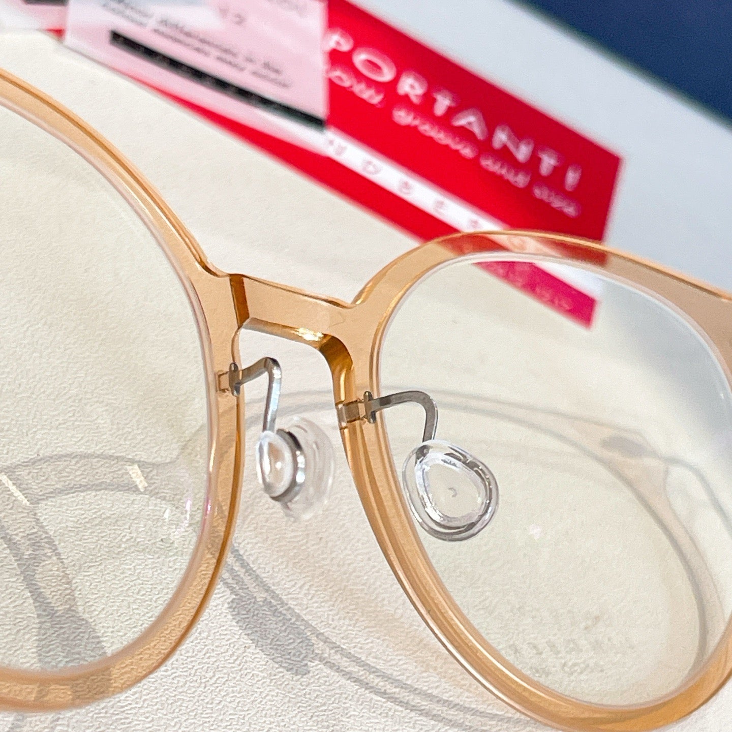 Inspired Lindberg 6600 – Round Champagne Clear Titanium Eyeglasses (1:1 Mirror Quality)