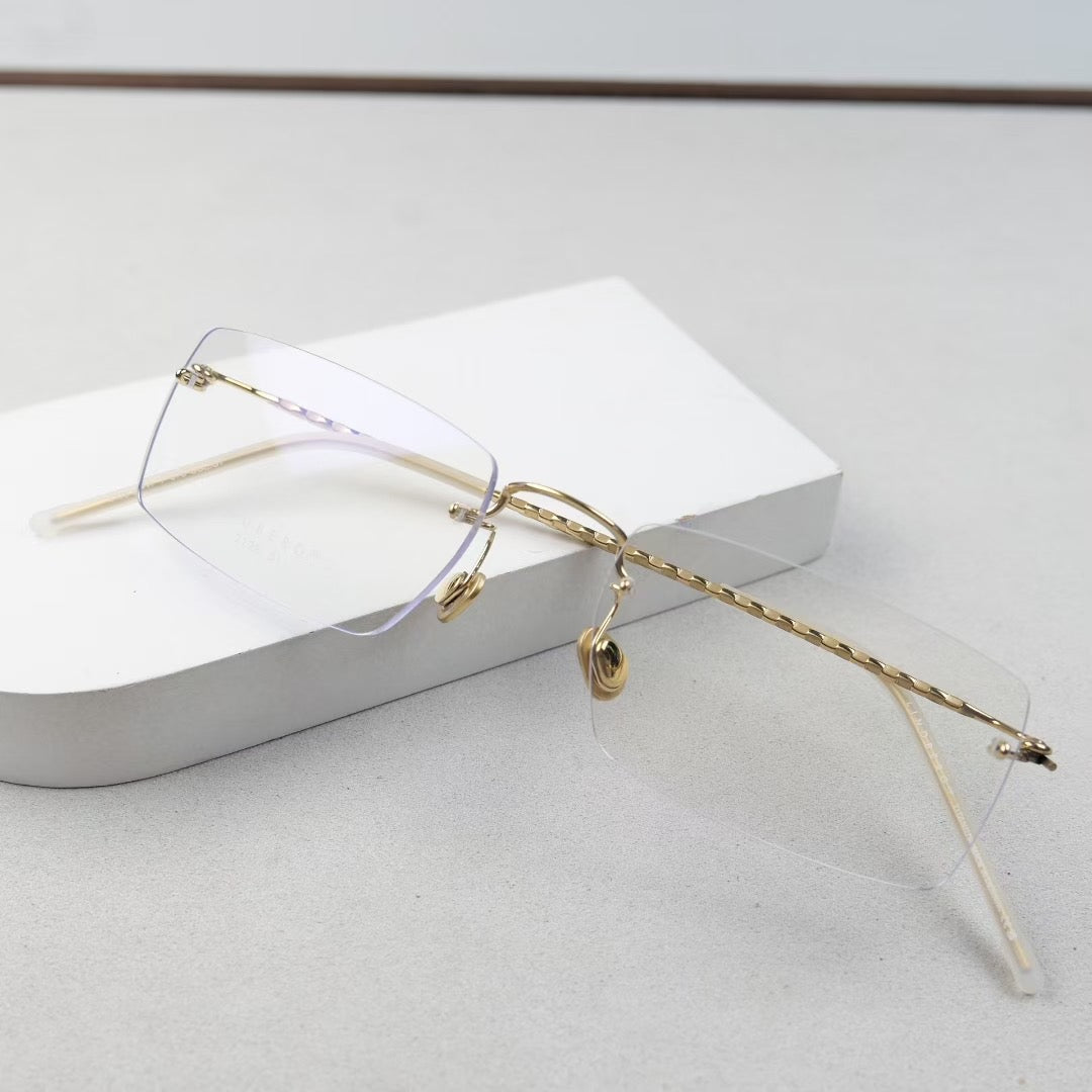 LINDBERG Horn Unique 2128 – Rimless Titanium Glasses (Original High Version)