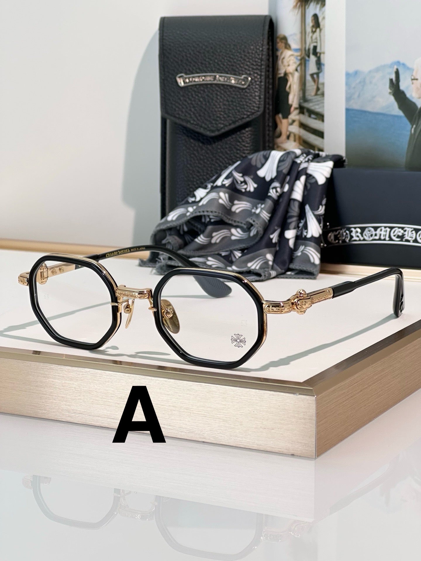 Inspired Chrome Hearts TATTERS Optical Glasses – Geometric Frame (1:1 Mirror Quality)