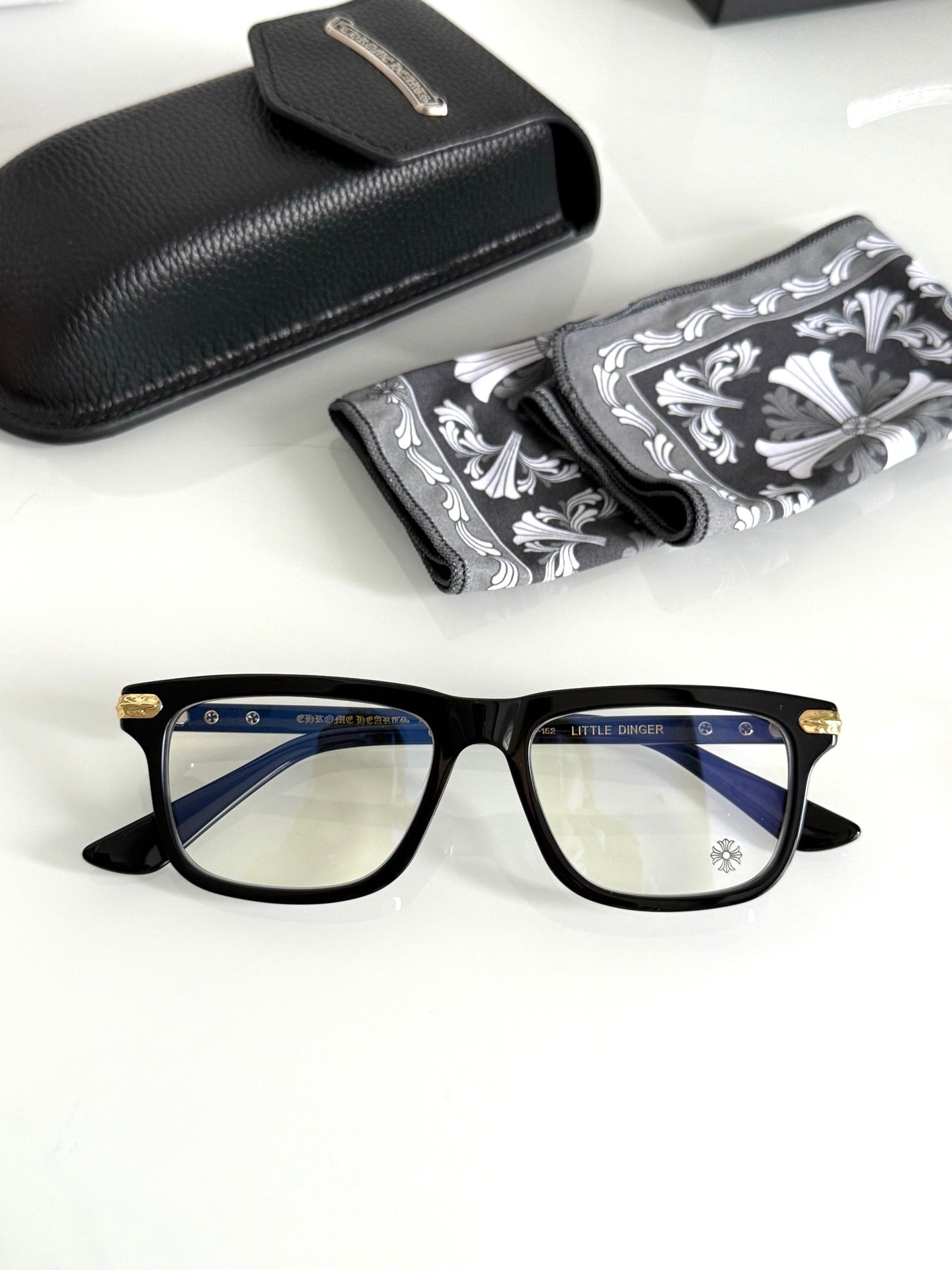 Inspired Chrome Hearts LITTLE DINGER – Square Acetate Eyeglasses (1:1 Mirror Quality)