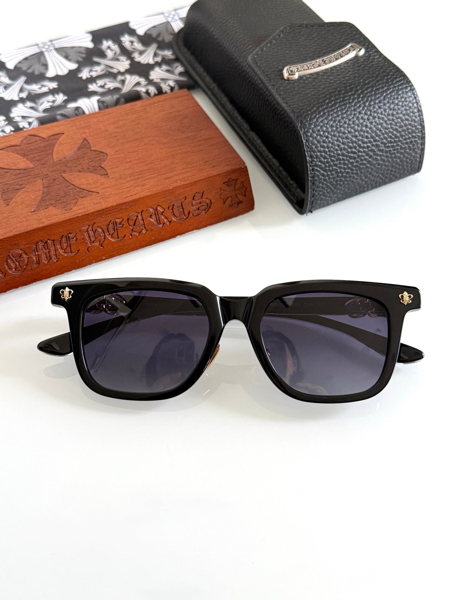 Inspired Chrome Hearts CH8127 – Thick Acetate Square Sunglasses (1:1 Mirror Quality)