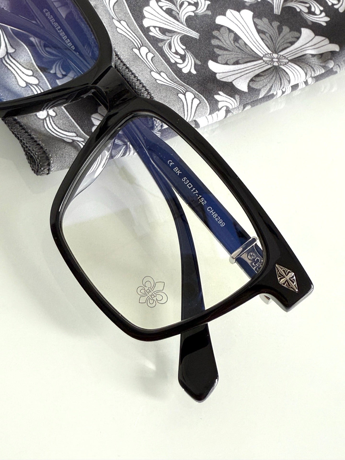 Inspired Chrome Hearts CH8299 – Gothic-Inspired Square Optical Eyeglasses (1:1 Mirror Quality)