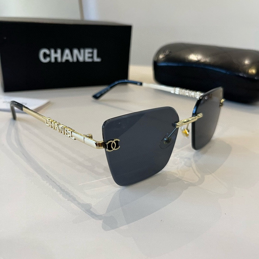 Inspired Chanel 68071 – Rimless Pink Sunglasses with Logo Temples (1:1 Mirror Quality)