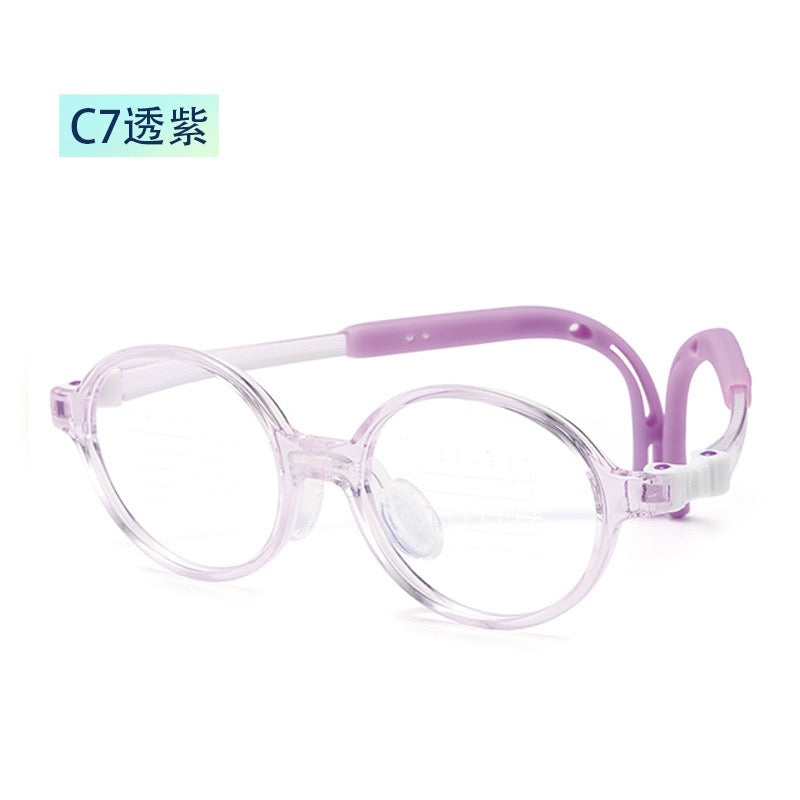 Children’s Flexible Silicone Kids Myopia Control Glasses Frame – Model T101 (Ages 4–6)