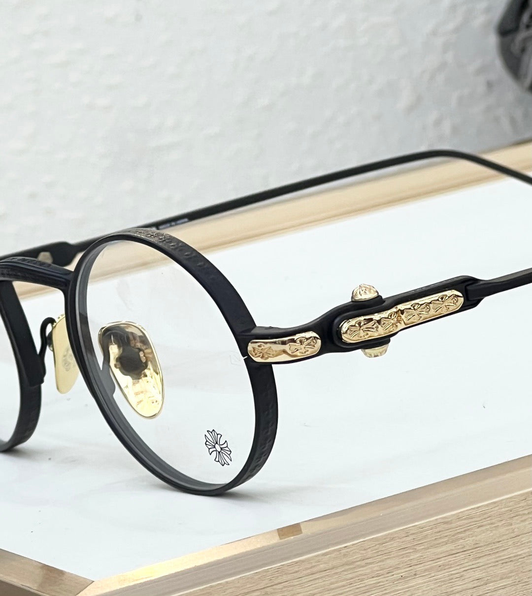 Inspired Chrome Hearts HONEYDIPPED – Round Optical Glasses with Gothic Detailing (1:1 Mirror Quality)