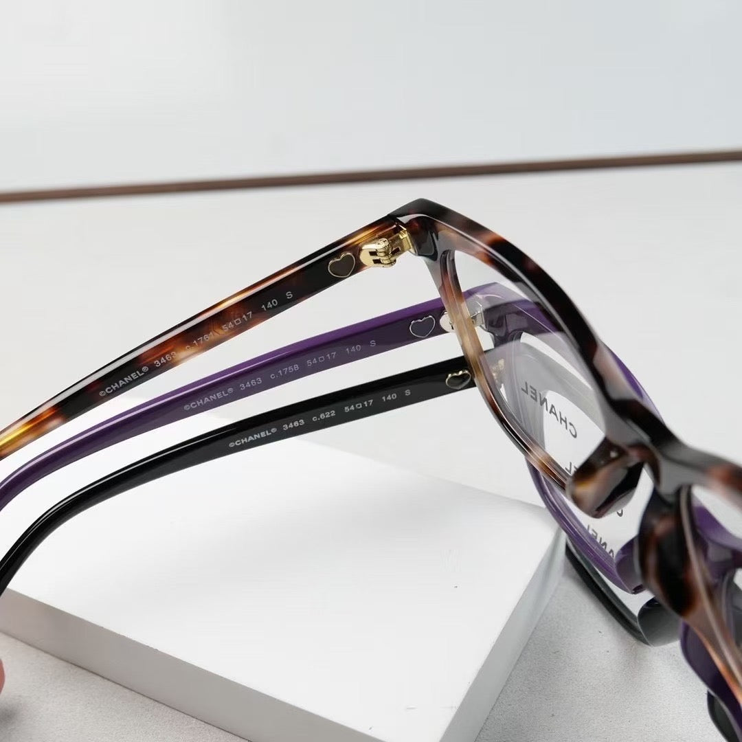 Inspired Chanel 3463 – Oversized Cat-Eye Eyeglasses (1:1 mirror quality)