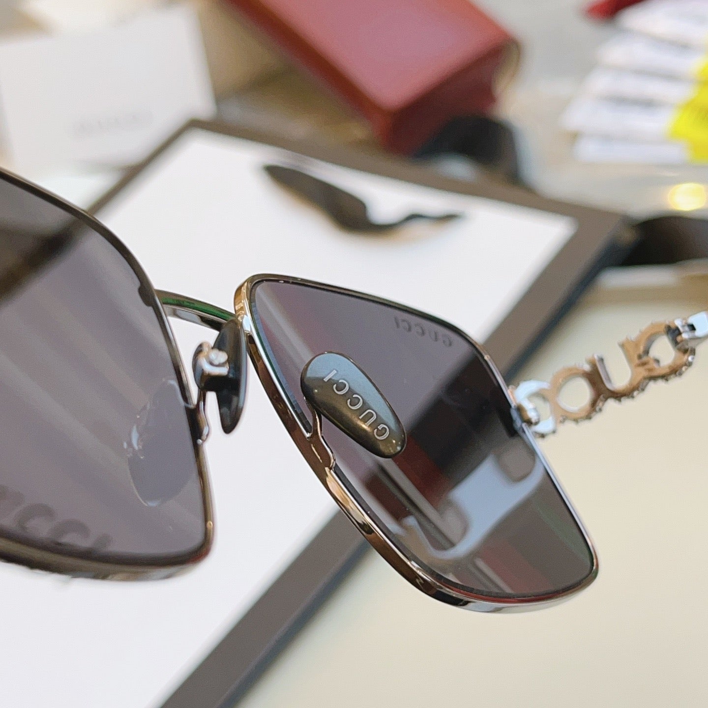 GG1937S Gucci Inspired Oversized Sunglasses – Square Metal Frame