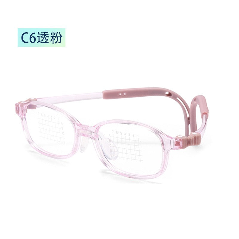 Kids Ultra-Flexible Silicone Glasses – Lightweight Myopia Frame (Model T115)