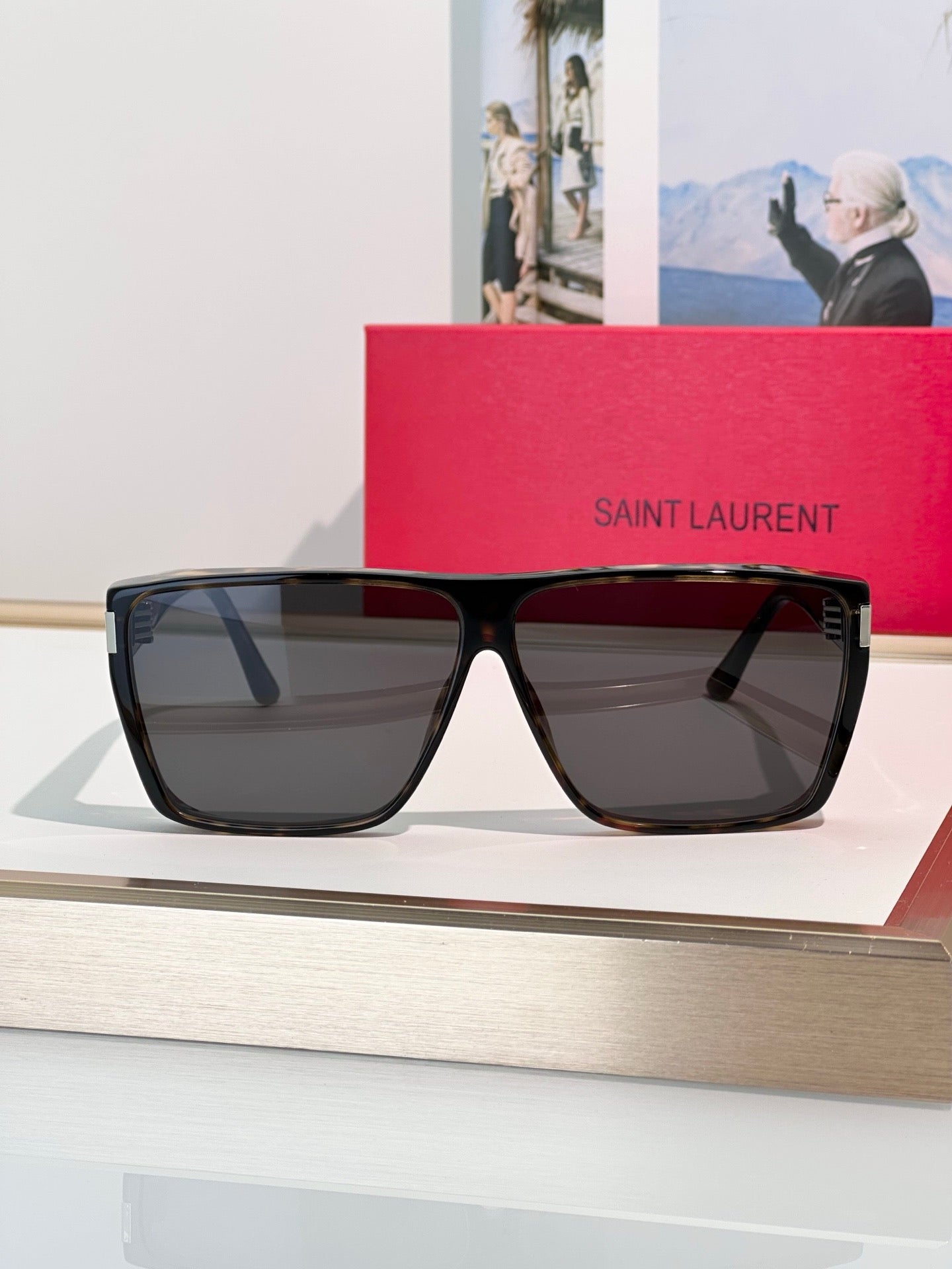 Inspired Saint Laurent SL756 – Oversized Square Frame Glasses (1:1 Mirror Quality)- Black