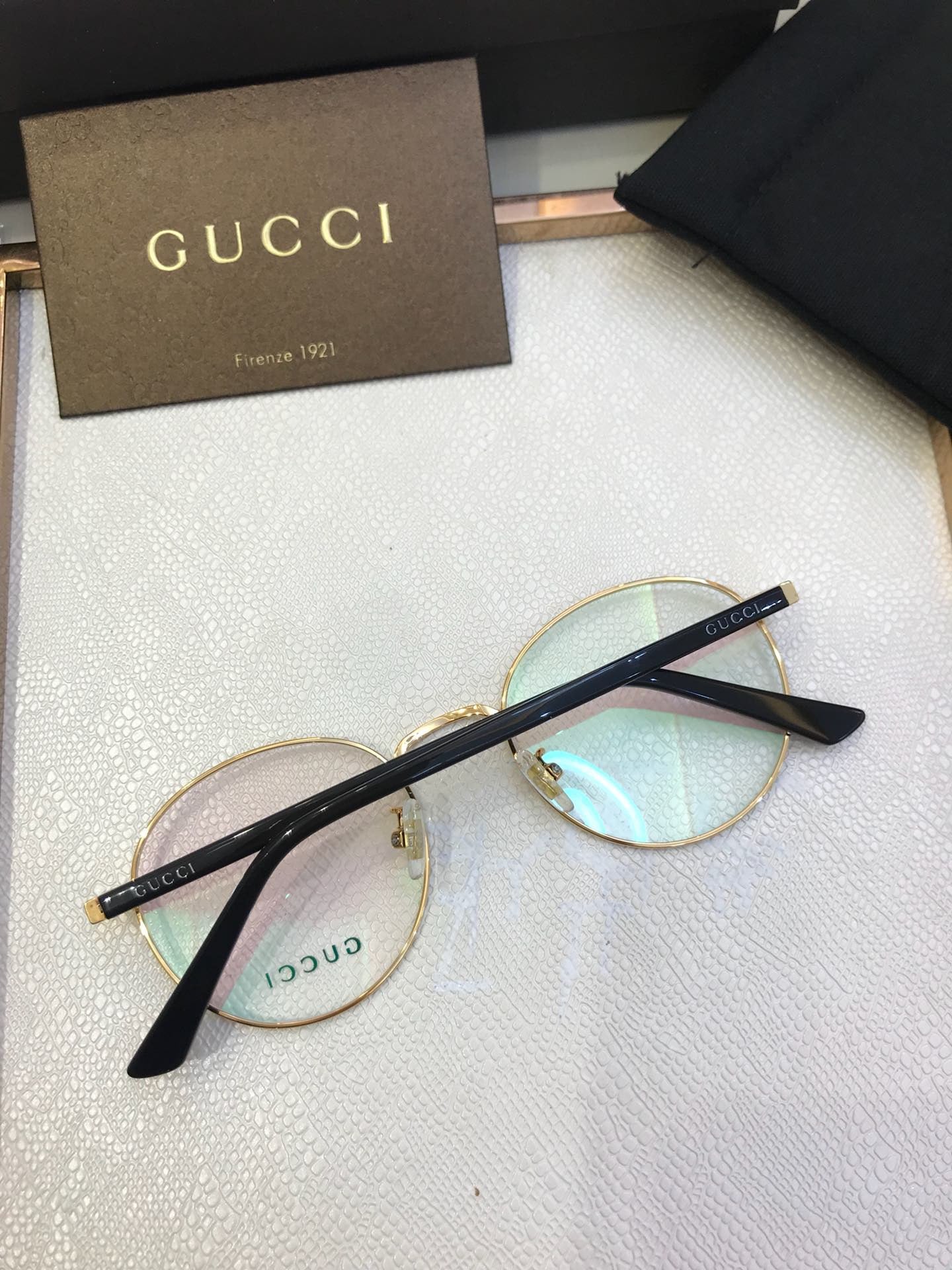 Inspired Gucci GG0297OK Optical Eyeglasses – Lightweight Round Frame (1:1 Mirror Quality)