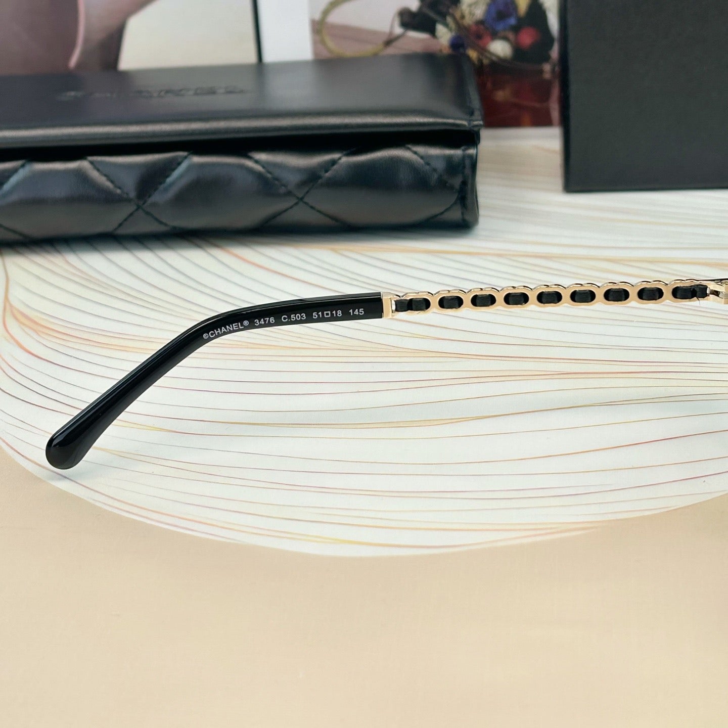 Inspired Chanel CH3476 – Oval Eyeglasses with Chain Temples (1:1 Mirror Quality)