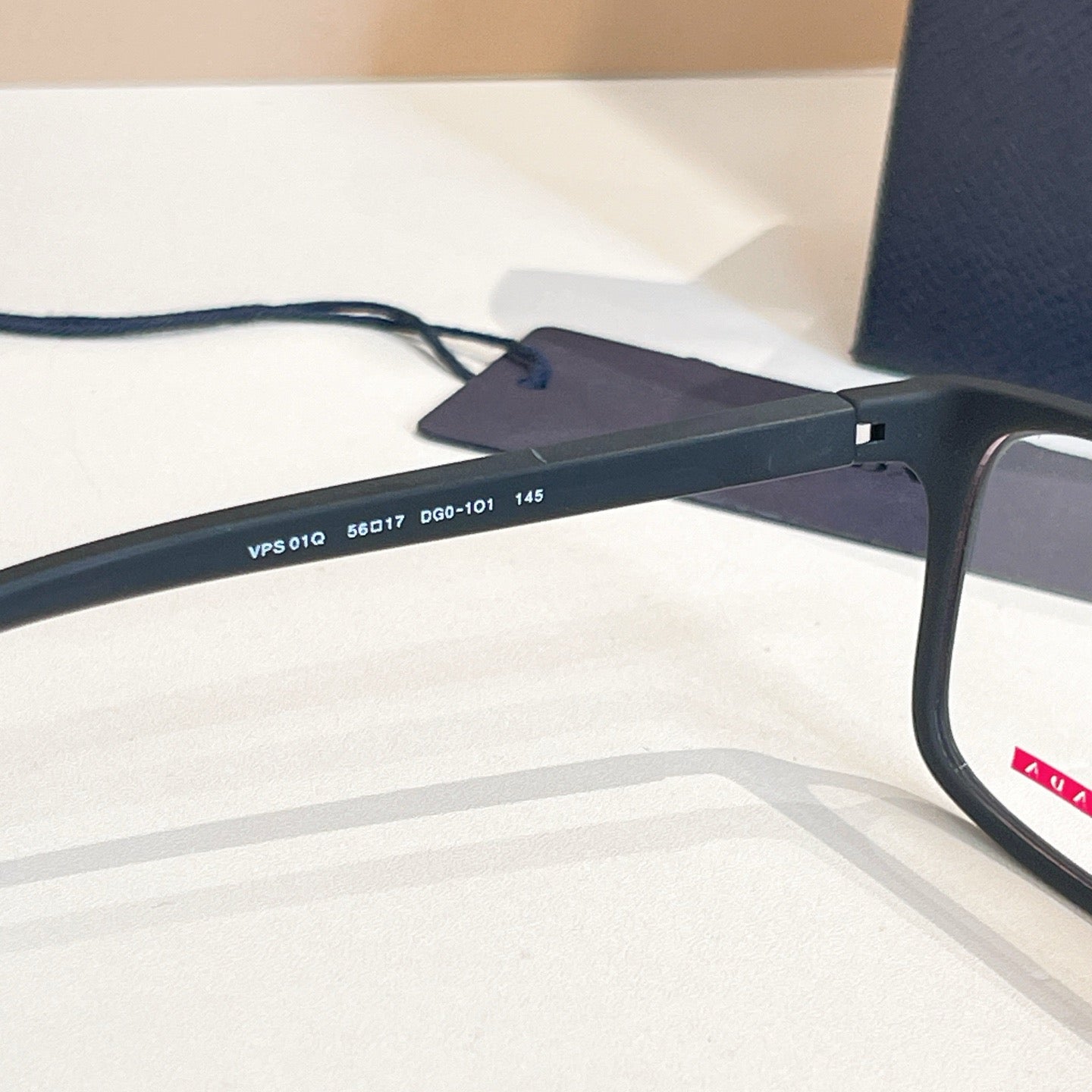 Inspired Prada VPR 01Q – Rectangular Black Eyeglasses (1:1 Mirror Quality)