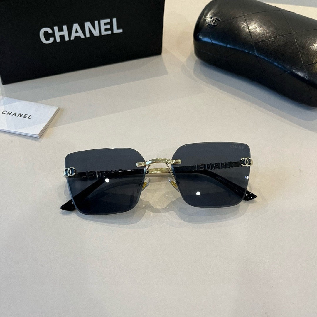 Inspired Chanel 68071 – Rimless Pink Sunglasses with Logo Temples (1:1 Mirror Quality)