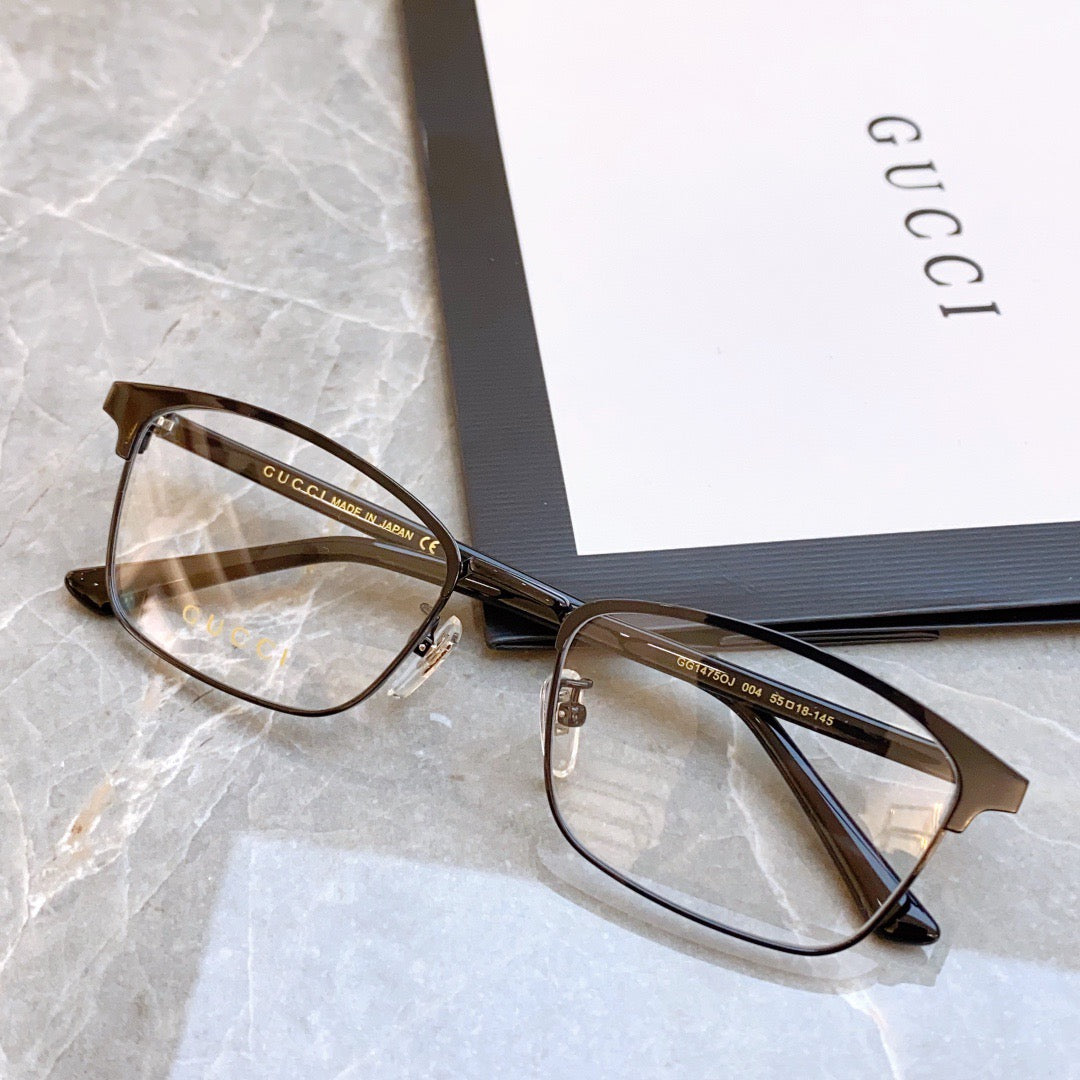 Gucci Inspired GG1475OJ Optical Glasses – Rectangular Metal Frame