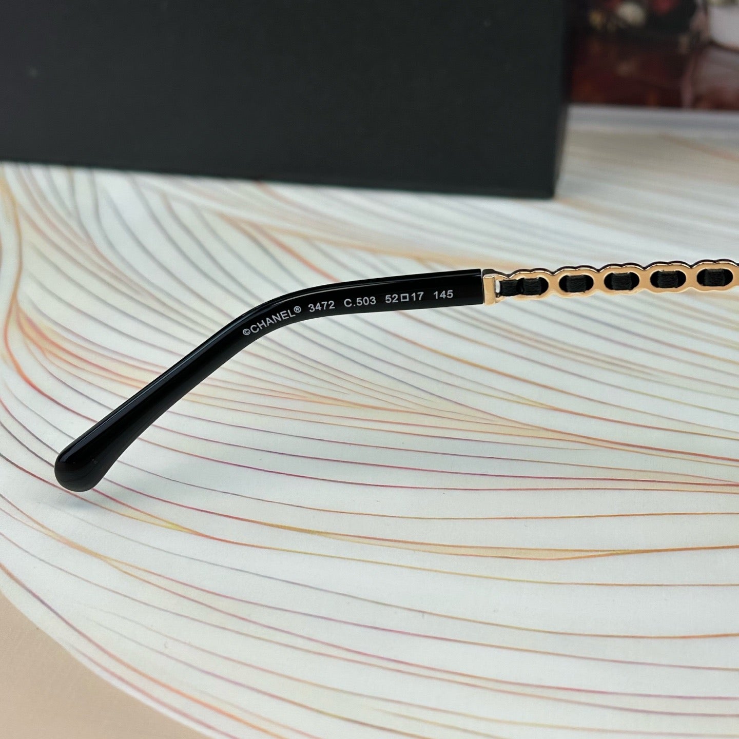 Inspired Chanel CH3472 – Square Eyeglasses with Chain Temples (1:1 Mirror Quality)