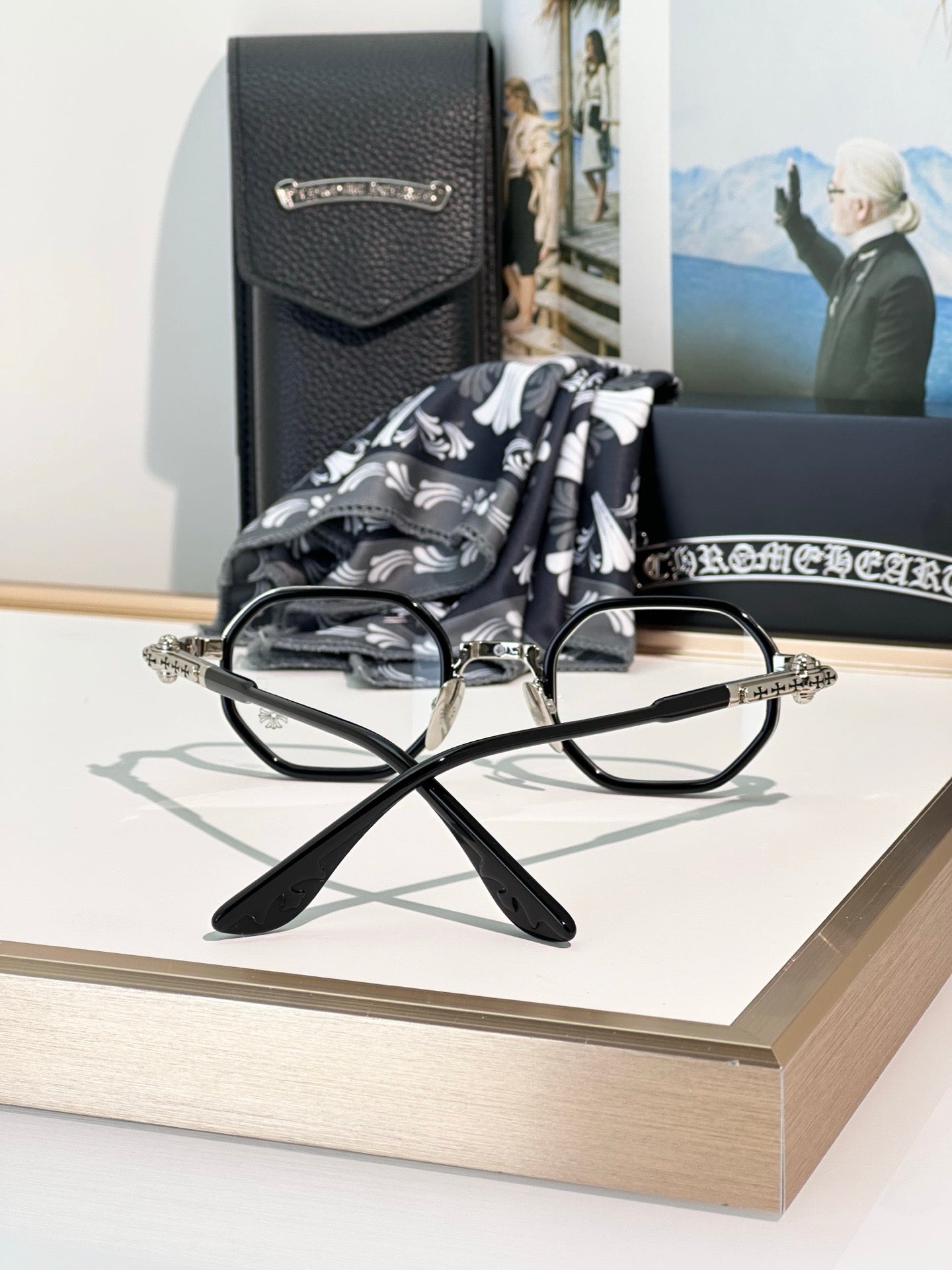 Inspired Chrome Hearts TATTERS Optical Glasses – Geometric Frame (1:1 Mirror Quality)