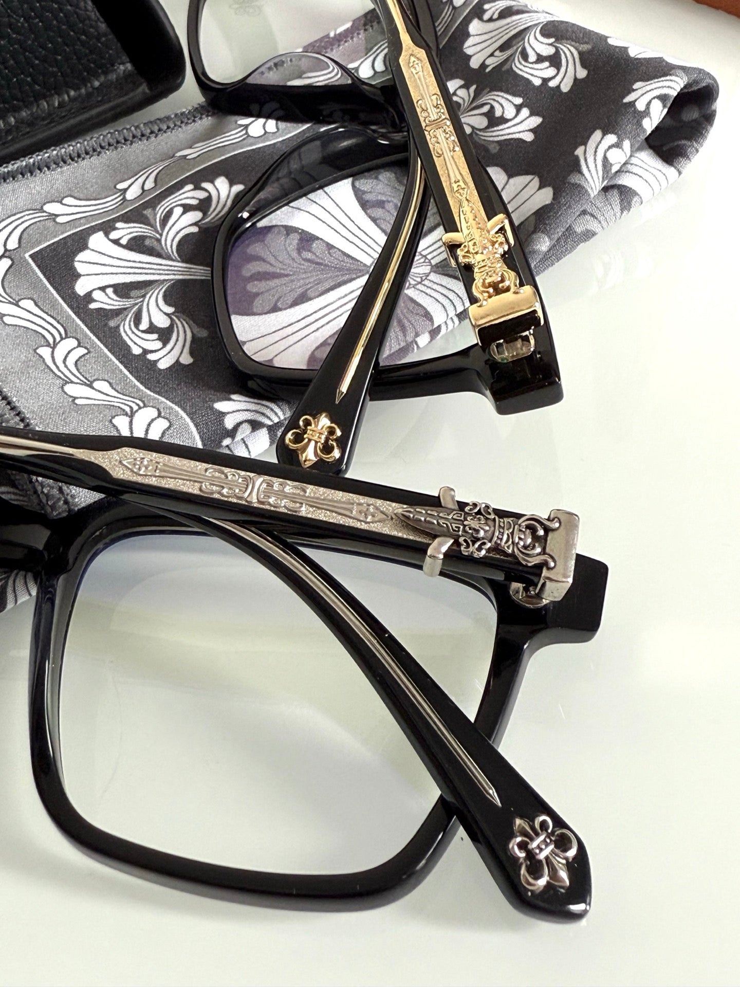 Inspired Chrome Hearts CH8299 – Gothic-Inspired Square Optical Eyeglasses (1:1 Mirror Quality)