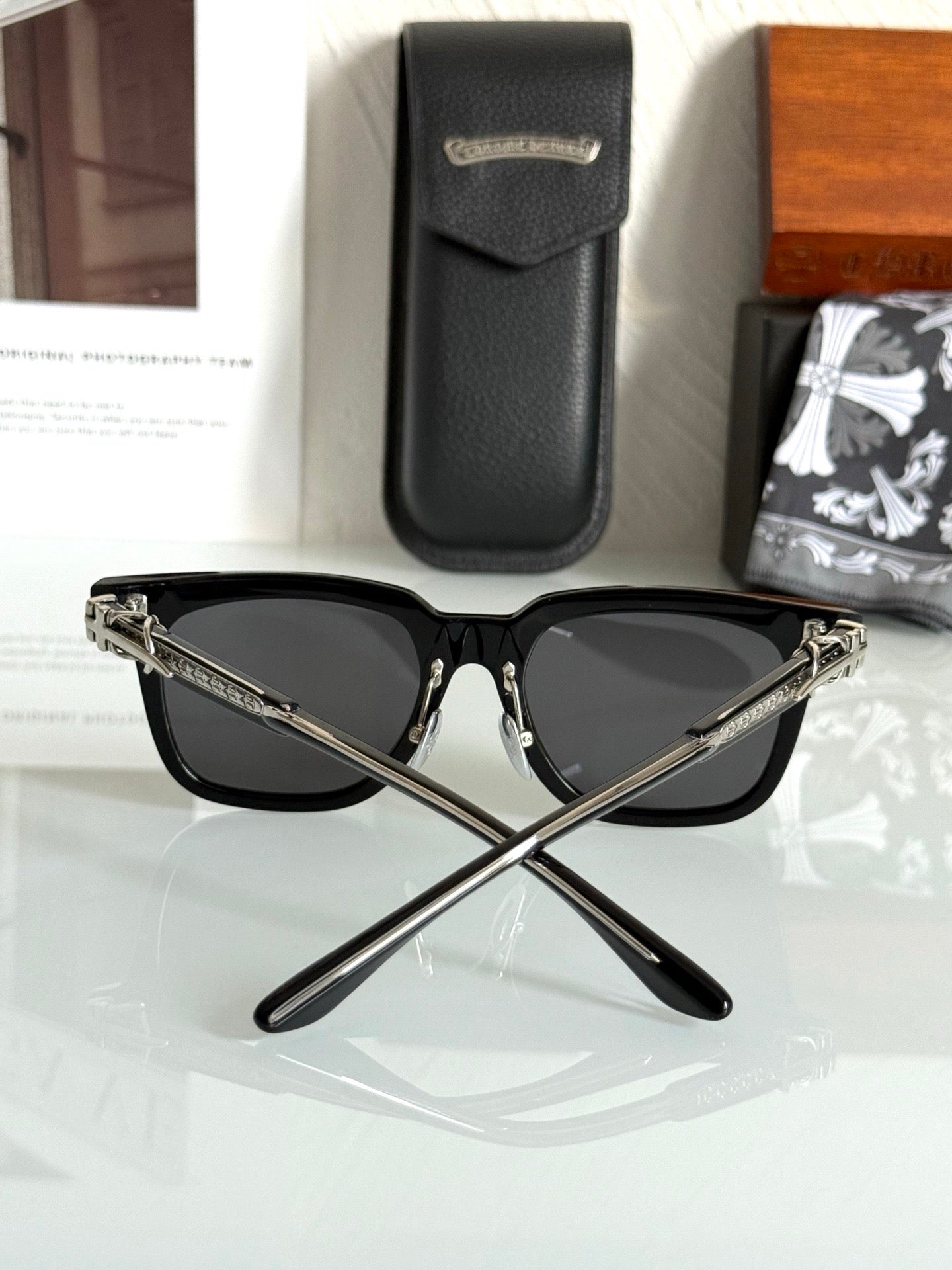Inspired Chrome Hearts CH8127 – Thick Acetate Square Sunglasses (1:1 Mirror Quality)