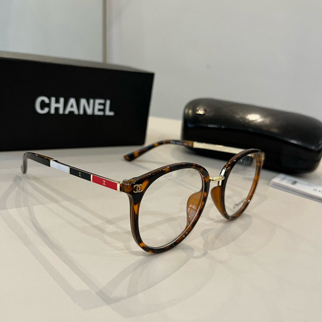 Inspired Chanel 3388 – Round Optical Eyeglasses with Signature Striped Temples (1:1 Mirror Quality)