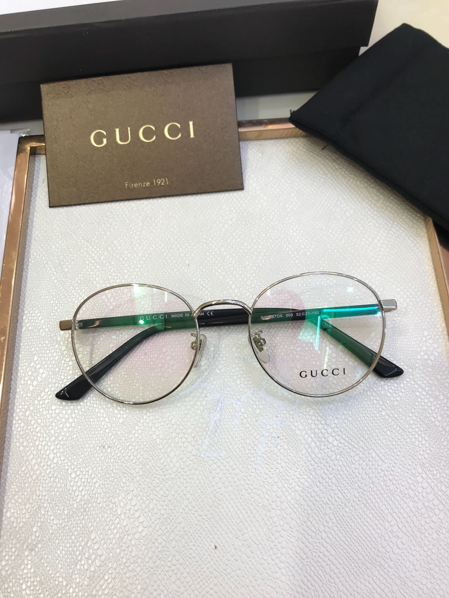Inspired Gucci GG0297OK Optical Eyeglasses – Lightweight Round Frame (1:1 Mirror Quality)