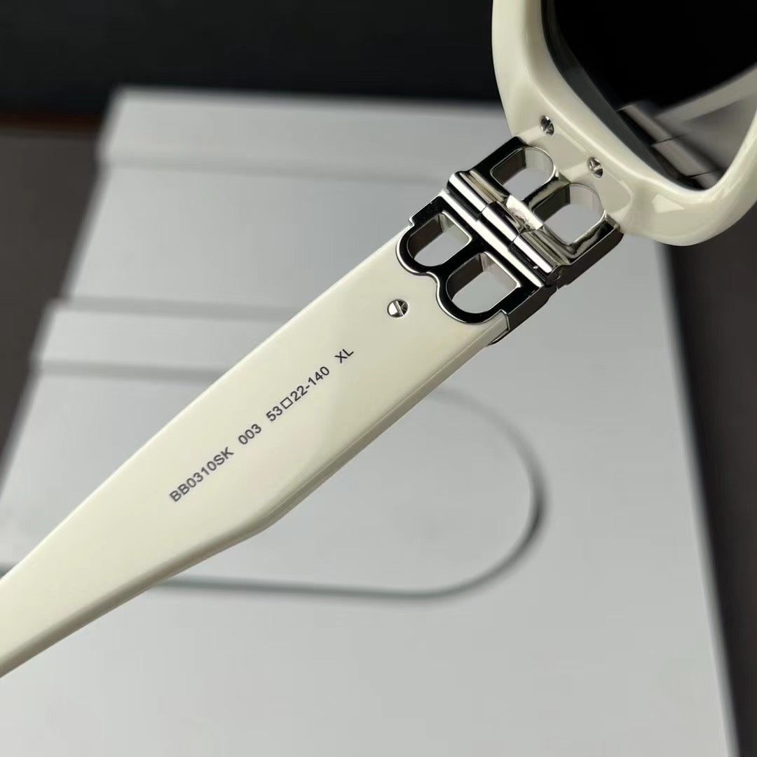 Inspired Balenciaga BB0310SK – Bold Rectangle Sunglasses with Double B Logo (1:1 Mirror Quality)