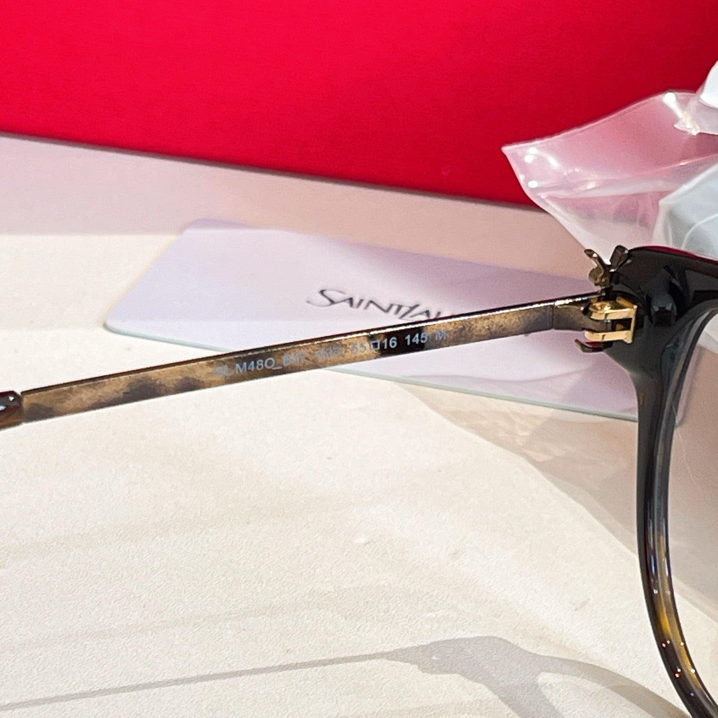 Inspired Saint Laurent SL M480-B/F – Elegant Square Optical Eyeglasses (1:1 Mirror Quality)- Brown Tortoise