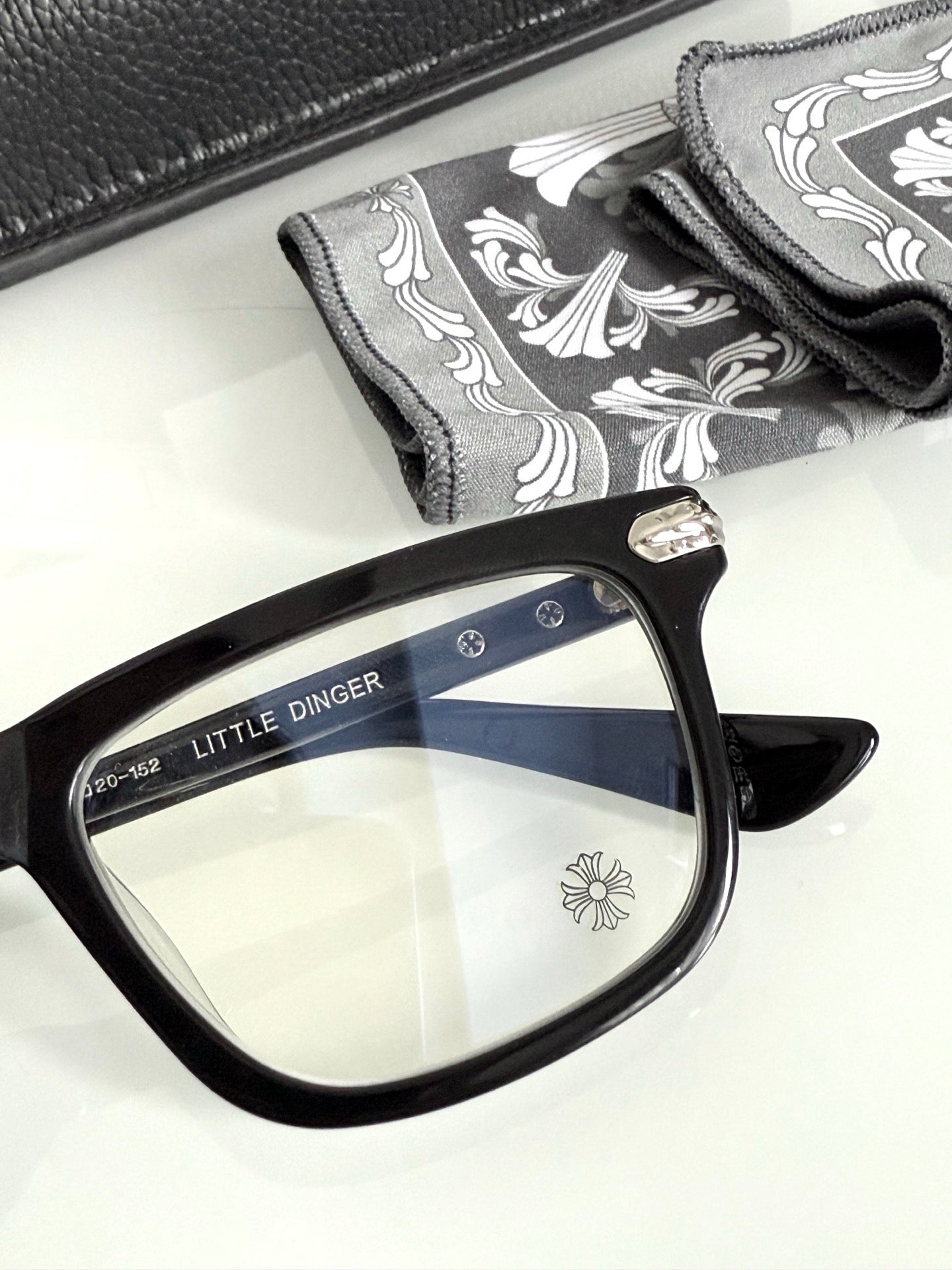 Inspired Chrome Hearts LITTLE DINGER – Square Acetate Eyeglasses (1:1 Mirror Quality)