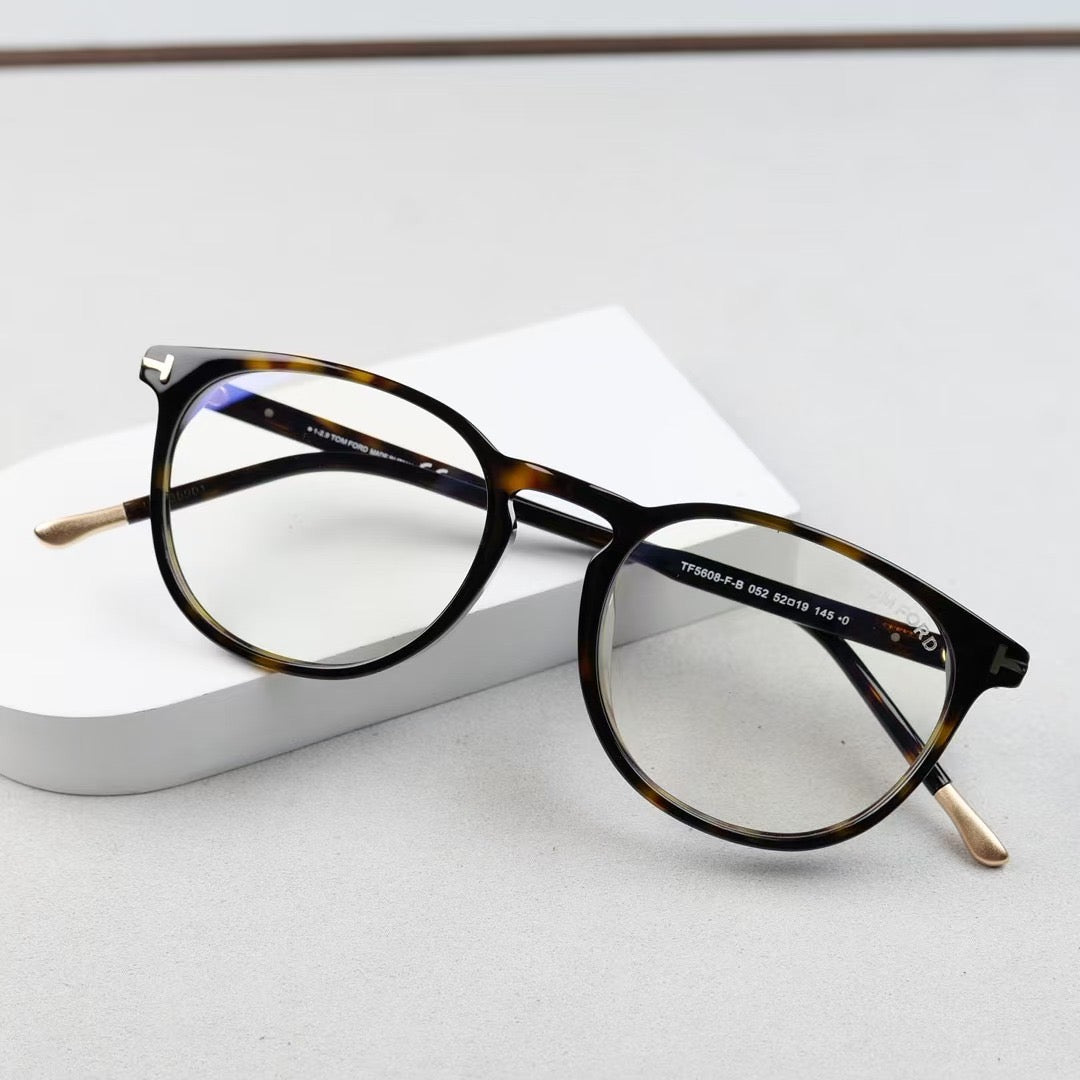 Tom Ford Inspired TF5608-F-B Eyeglasses | Designer Style Optical Frames