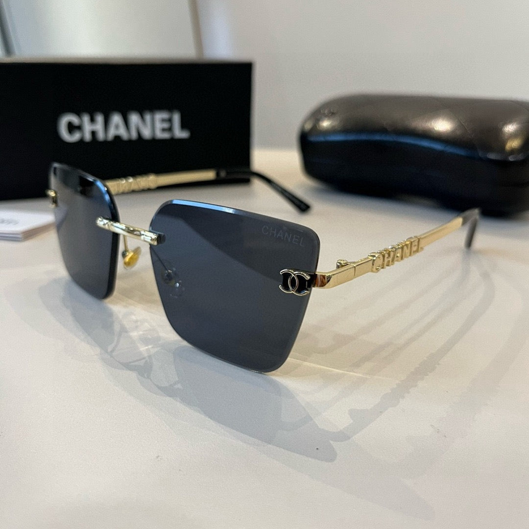 Inspired Chanel 68071 – Rimless Pink Sunglasses with Logo Temples (1:1 Mirror Quality)