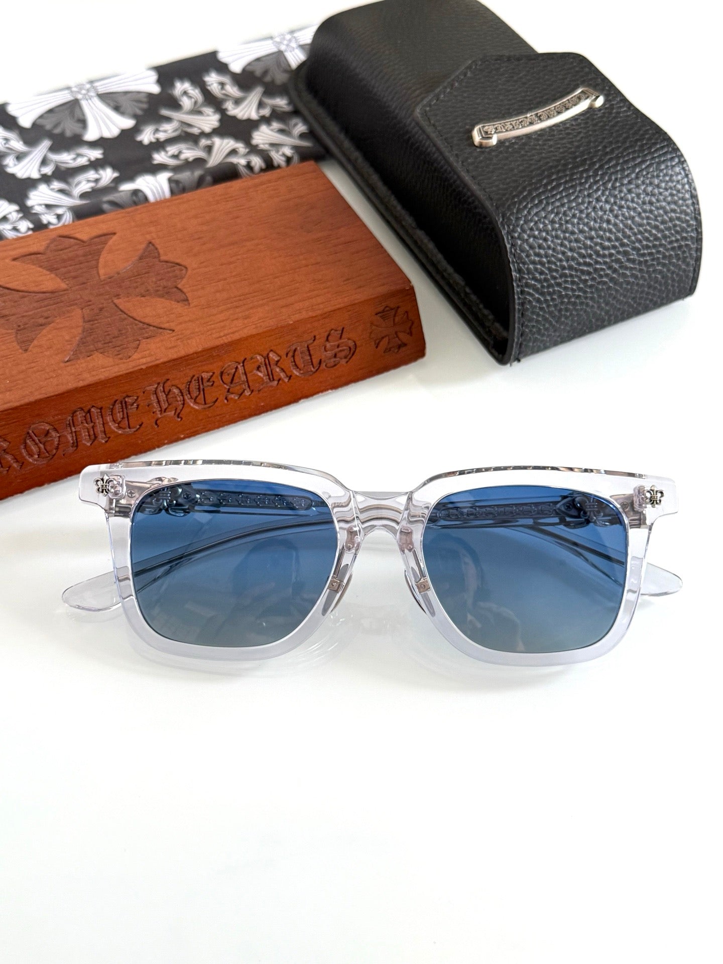 Inspired Chrome Hearts CH8127 – Thick Acetate Square Sunglasses (1:1 Mirror Quality)