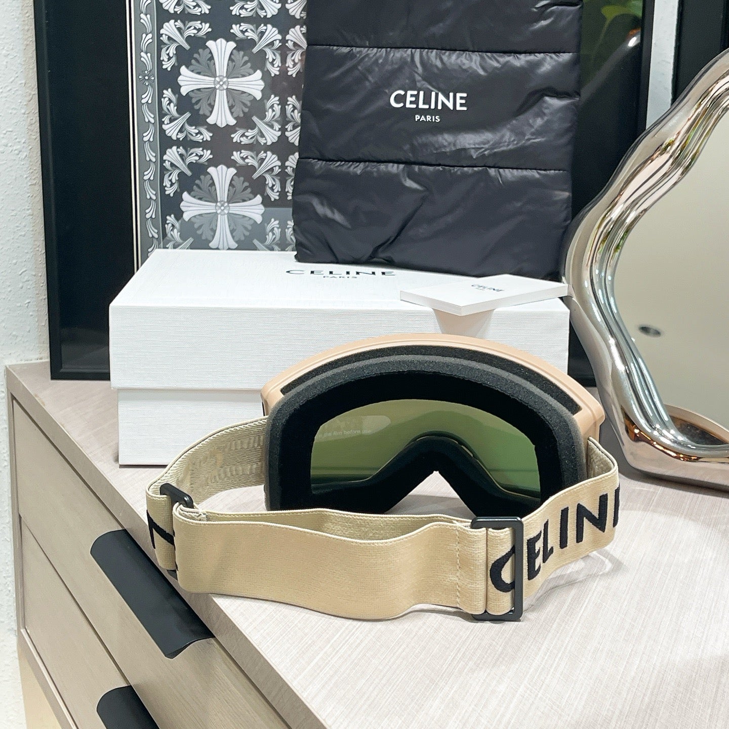 Inspired Celine Ski Goggles – Oversized Shield Design (Unisex)